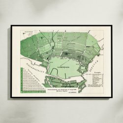 Taxa i Kbenhavn 1869 - Droskekort med takster og ruter