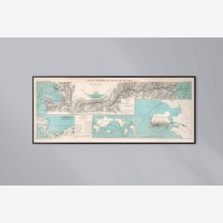Plan g�n�ral du Canal de Panama 1886 - Landkort