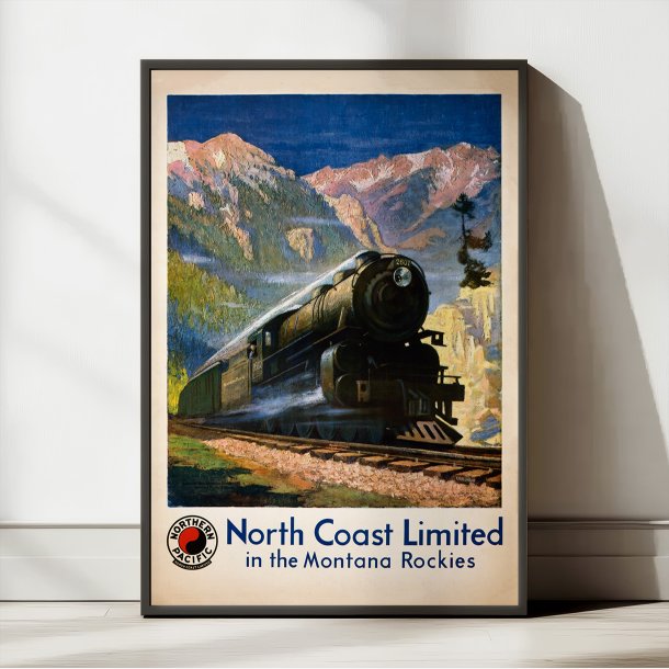 North Coast Limited in the Montana Rockies 1920 - Rejseplakat