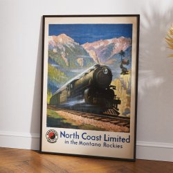 North Coast Limited in the Montana Rockies 1920 - Rejseplakat