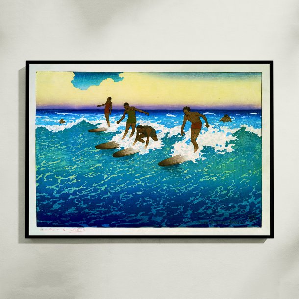 Surf riders, Honolulu 1920 - Rejseplakat