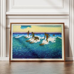 Surf riders, Honolulu 1920 - Rejseplakat