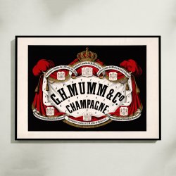 G.H. Mumm &amp; Co., champagne 1876 - Reklameplakat