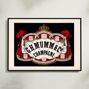 G.H. Mumm & Co., champagne 1876 - Reklameplakat