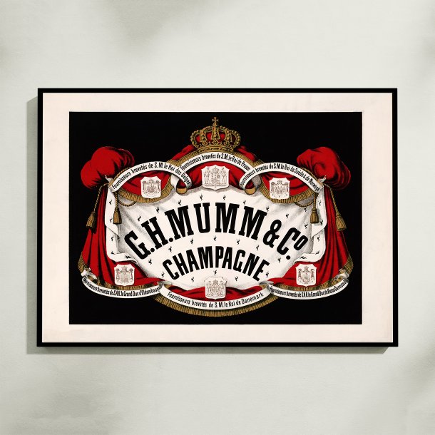 G.H. Mumm &amp; Co., champagne 1876 - Reklameplakat