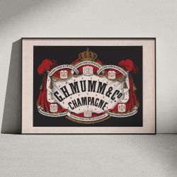 G.H. Mumm &amp; Co., champagne 1876 - Reklameplakat