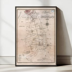 Amagerland 1843 - Historisk kort over Amager