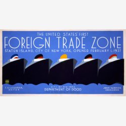 The United States' first foreign trade zone 1937 - Plakat