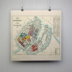 Plan af Kbenhavn 1853 - Historisk bykort