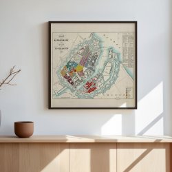 Plan af Kbenhavn 1853 - Historisk bykort