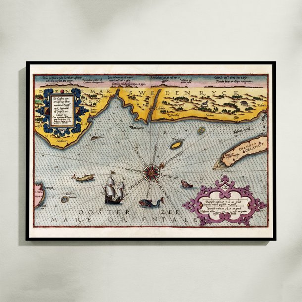 Danmark og Sveriges kyster 1586 - S�kort