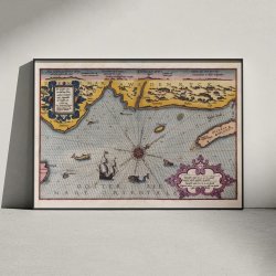 Danmark og Sveriges kyster 1586 - S�kort