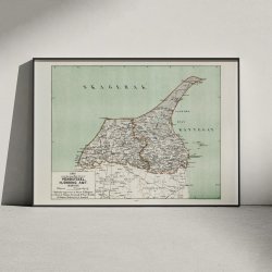 Kort over den nordlige del af Vendsyssel  1873