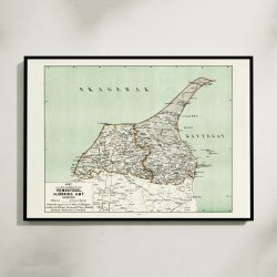 Kort over den nordlige del af Vendsyssel  1873