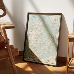 Postkort over Danmark, Island, F�r�erne 1895 - Jernbanekort