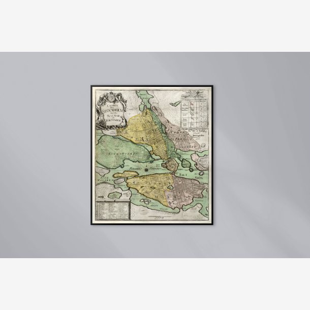 Charta Stockholm 1751 - Bykort