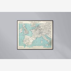 Railroad map of Europe 192 - Jernbanekort