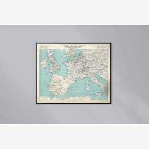 Railroad map of Europe 192 - Jernbanekort