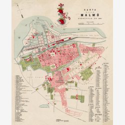 Karta �fver Malm� 1881 - Bykort