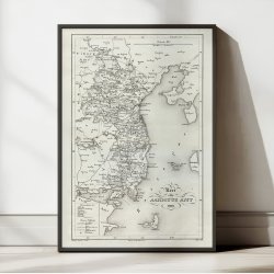 Kort over Aarhus Amt 1829 - Administrativt kort