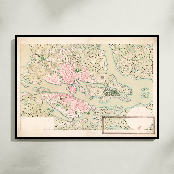 Stockholm 1820 - Plan de la Ville - Bykort