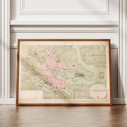 Stockholm 1820 - Plan de la Ville - Bykort