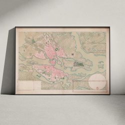 Stockholm 1820 - Plan de la Ville - Bykort