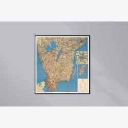 V�gkarta �ver Sverige 1949 - Vejkort