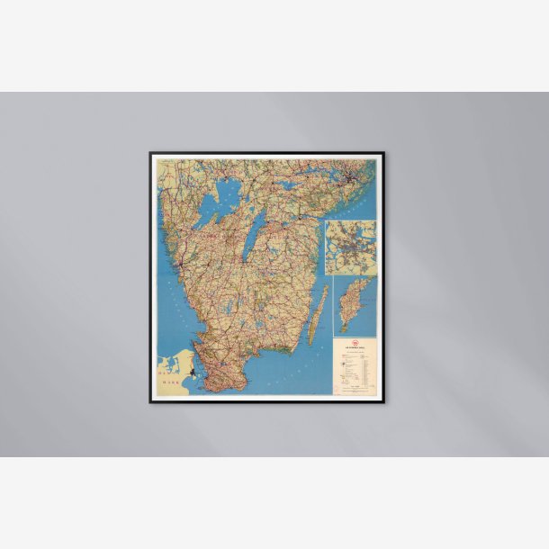 V�gkarta �ver Sverige 1949 - Vejkort