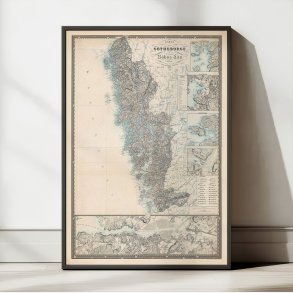 G�theborgs och Bohus L�n 1859 - Landkort