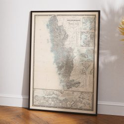 G�theborgs och Bohus L�n 1859 - Landkort