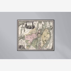 Grundriss und Prospect der K�n. Sverige 1720 - Bykort