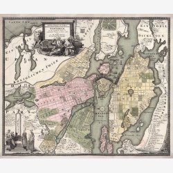 Grundriss und Prospect der K�n. Sverige 1720 - Bykort