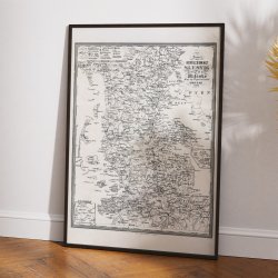 Kaart over Hertugdmmet Slesvig 1851