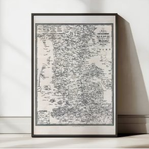 Kaart over Hertugdmmet Slesvig 1851