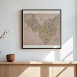 Upsala l�n: Norunda h�rad 1862 - Landkort