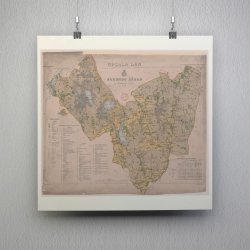 Upsala l�n: Norunda h�rad 1862 - Landkort