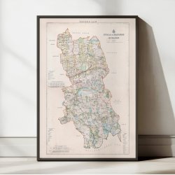 Orebro L�n: Kumla och Hardemo h�rader 1869 - Landkort