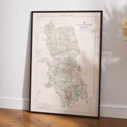 Orebro L�n: Kumla och Hardemo h�rader 1869 - Landkort