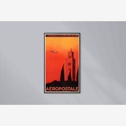 A�ropostale 1932 -  L'Afrique du Nord par avion - Rejseplakat