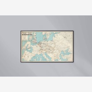 Kort over de europ�iske jernbaner 1948 - Jernbanekort