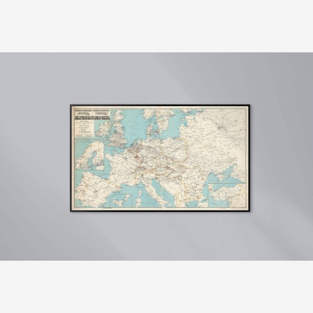 Kort over de europ�iske jernbaner 1948 - Jernbanekort