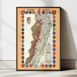 Vignoble alsacien 1949 - Vinkort