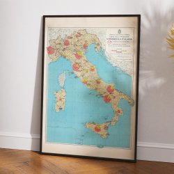 Vitivinicola italiana 1932 - Carta della produzione - Vinkort