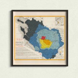 Carte des crus du Cognac 1938 - Vinkort