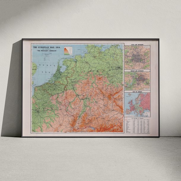 Den Europ�iske Krig 1914 - Krigskort