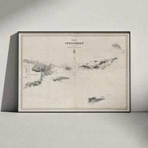 Dansk Vestindien med nabolande 1849 - Sfartskort