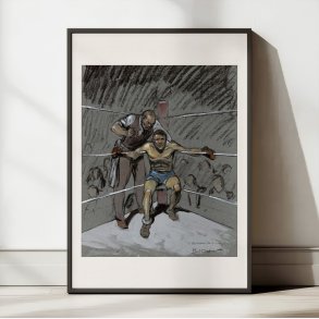 Boxeur pendant le repos 1932 - Plakat