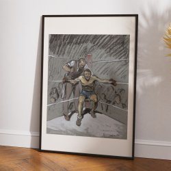 Boxeur pendant le repos 1932 - Plakat