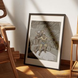 Boxeur pendant le repos 1932 - Plakat